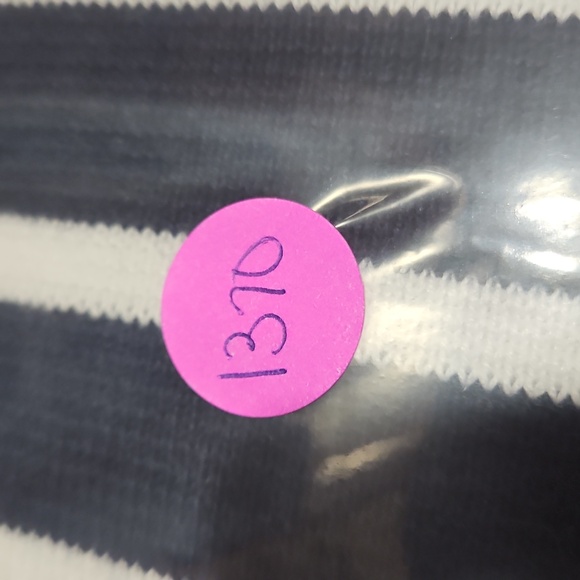 Nine West Navy Striped Gold Button Up Cardigan Sz XL - Picture 7 of 7